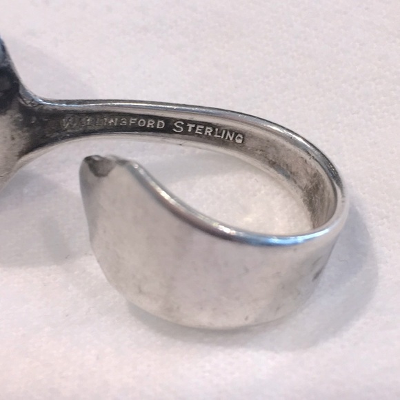 2 Sterling Silver Baby Spoons Curved Handle - Picture 5 of 5